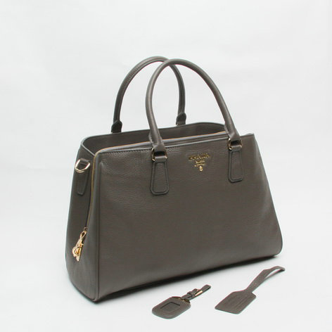 2014 Prada grainy calfskin tote bag BR4743 dark grey for sale